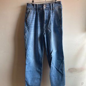 Anthropologie Pilcro Ultra High Rise Pleated Trouser Jeans